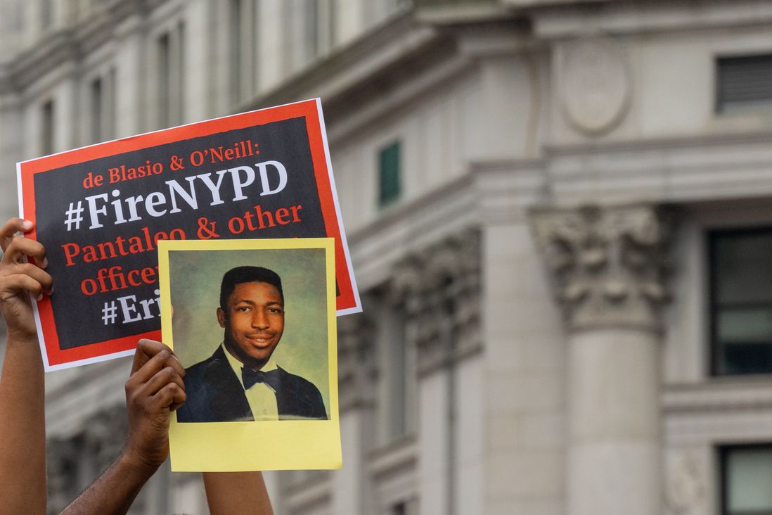 Protesters march on the fifth anniversary of Eric Garner's death<br>